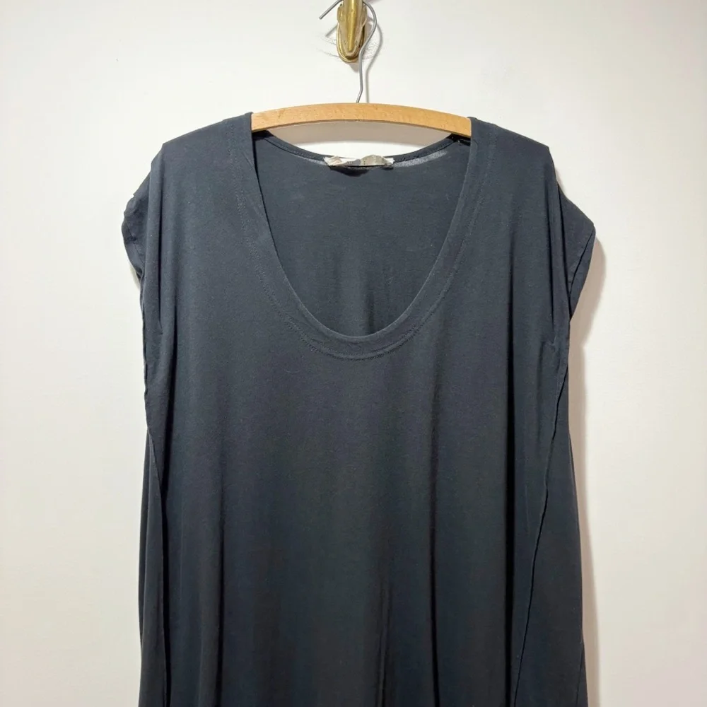 Free People Beach Carta Tee Shirt Maxi Dress Black Size Medium Coverup Festival - Picture 6 of 15